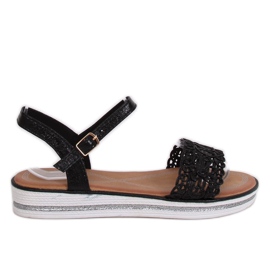 Sandali neri da donna 35-197 Nero
