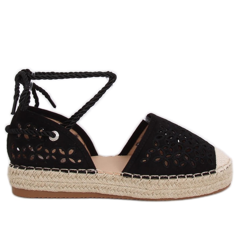 Espadrillas nere allacciate alla caviglia G1573 Black nero