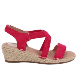Sandali con zeppa espadrillas fucsia S-823 Fucsia rosa