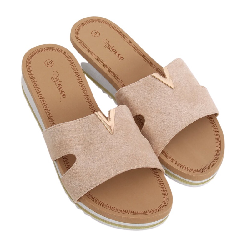 Pantofole da donna beige G-5035 Beige
