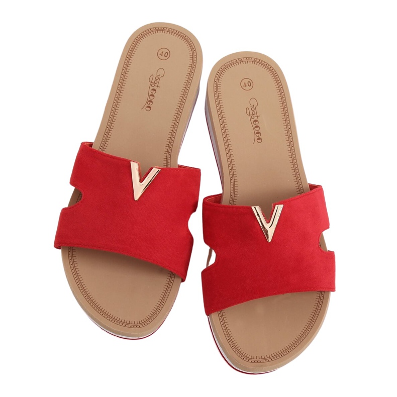 Red Pantofole rosse da donna G-5035 Red rosso