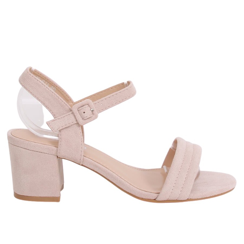 Sandali beige con tacco alto 99-61A Beige