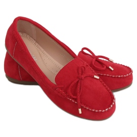 Rosso Mocassini da donna LL97 Rosso