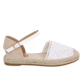 Espadrillas in pizzo bianco L-1067 Bianco bianca