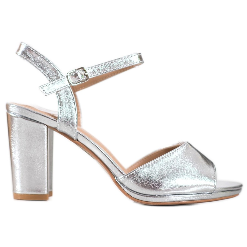 SHELOVET Scarpe classiche col tacco alto grigio