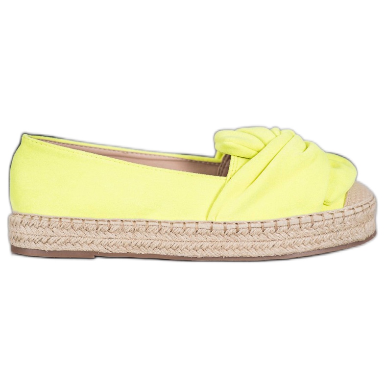 Seastar Espadrillas in pelle scamosciata sulla piattaforma giallo
