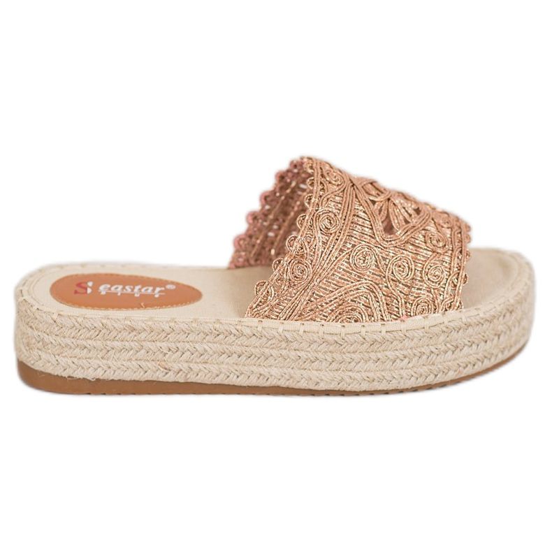Seastar Pantofole Espadrillas Sulla Piattaforma d'oro