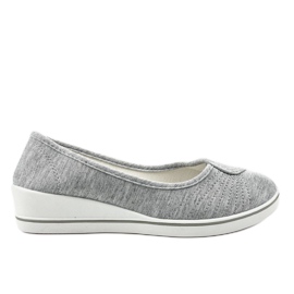 Sneakers grigie, zeppa HC-03 grigio