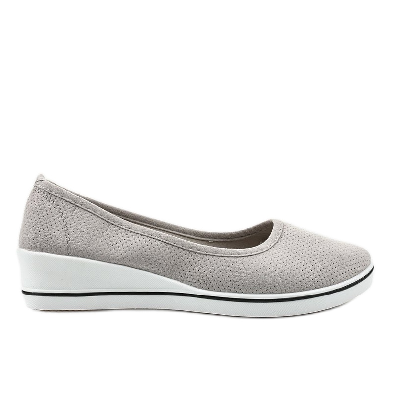 Sneakers grigie sulla zeppa HC-0307 grigio