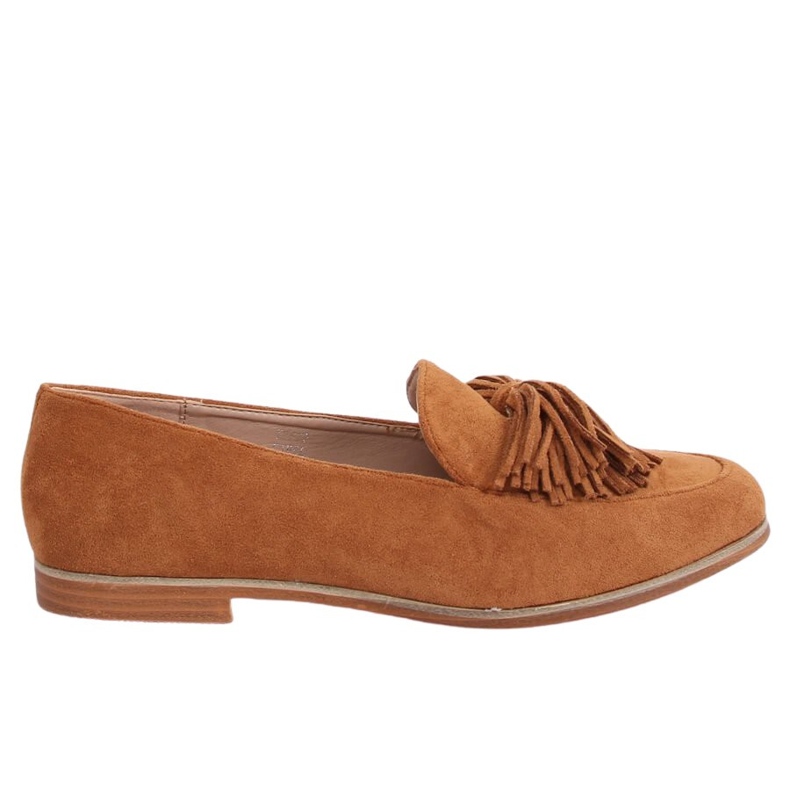 BM Mocassini da donna con frange cammello T357P Camel marrone