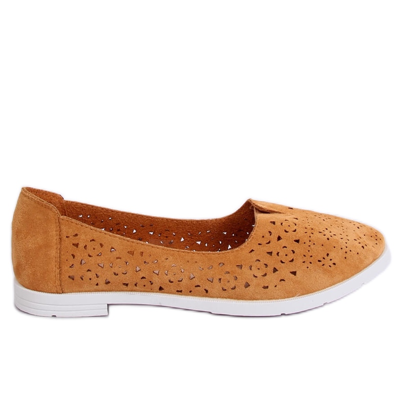 Cammello ZA02P Ballerine traforate color cammello marrone