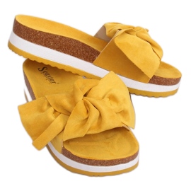 Pantofole da donna miele SS116P Giallo