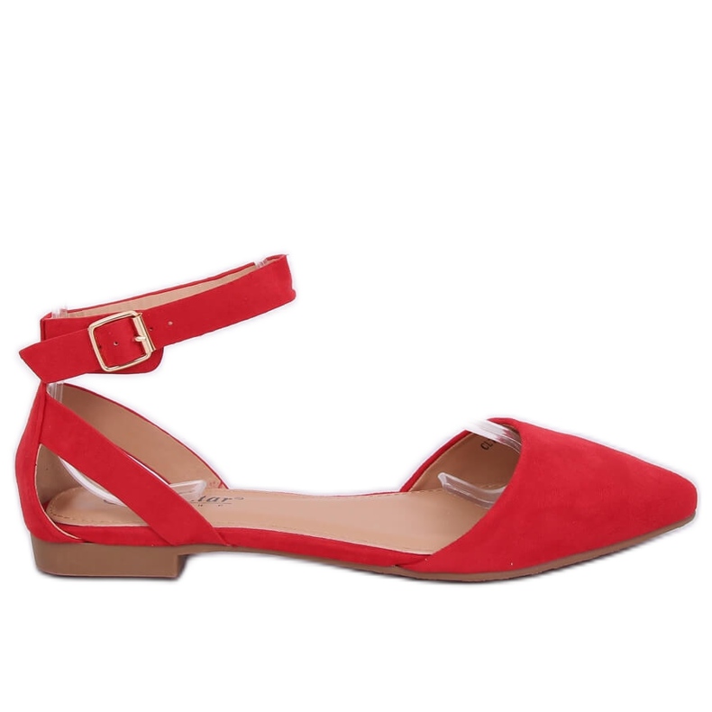 Ballerine con chiusura rosse CL73P Rosse rosso