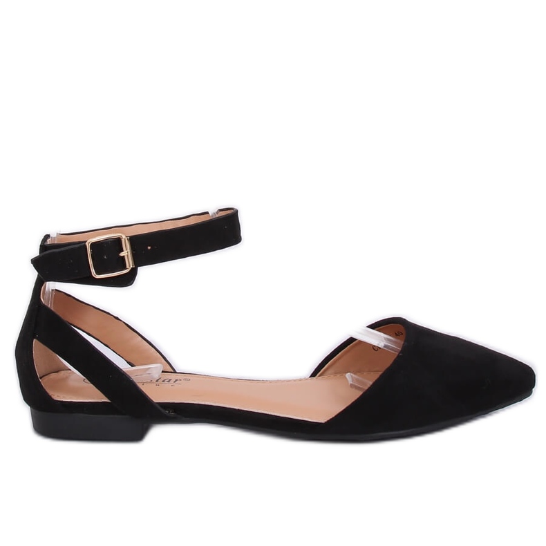 Nero CL73P Ballerine nere con chiusura