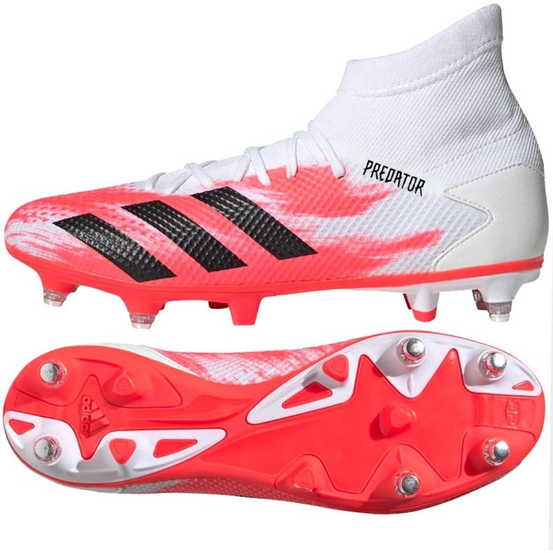 Scarpe da calcio Adidas Predator 20.3 Sg M EG0911 rosso bianca
