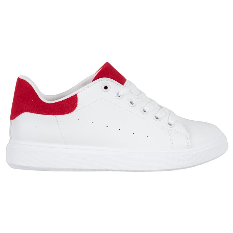 SHELOVET Scarpe sportive casual bianca rosso