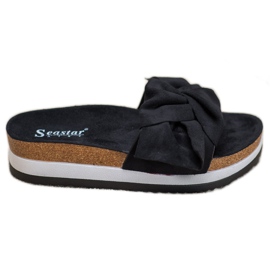 Seastar Pantofole casual in pelle scamosciata nero