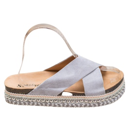 Seastar Comode pantofole sulla piattaforma grigio
