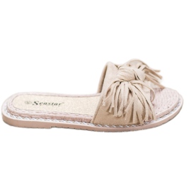 Seastar Comode Pantofole Con Frange beige
