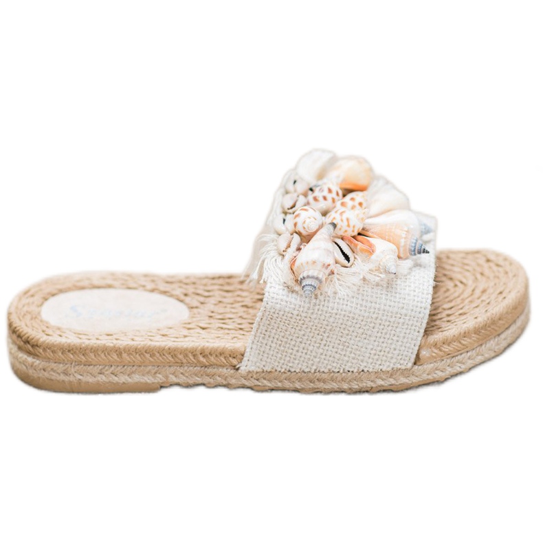 Seastar Infradito alla moda con conchiglie beige