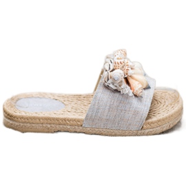 Seastar Infradito alla moda con conchiglie grigio
