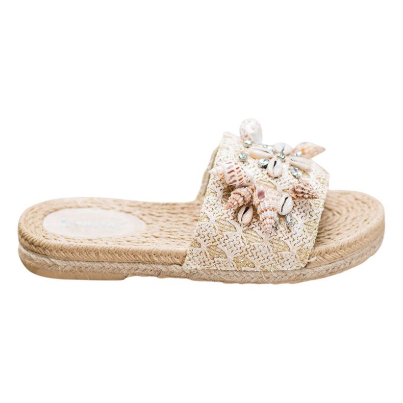 Seastar Pantofole Sulla Piattaforma Con Conchiglie beige