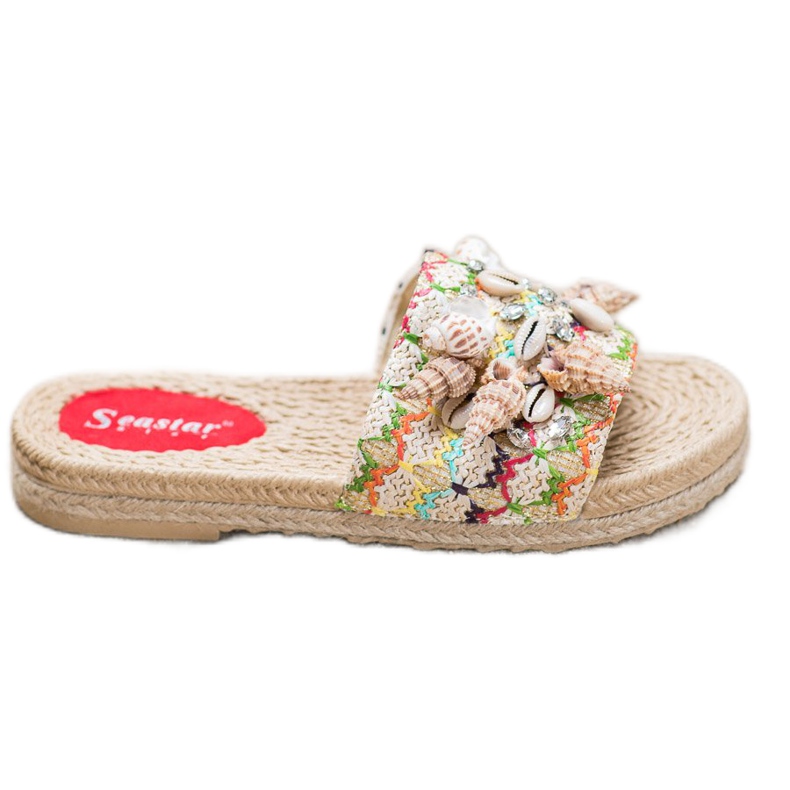 Seastar Pantofole Sulla Piattaforma Con Conchiglie multicolore