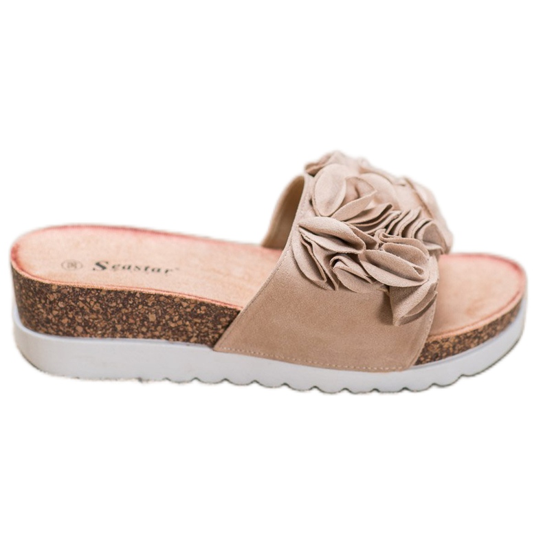 Seastar Sandali con zeppa in pelle scamosciata marrone