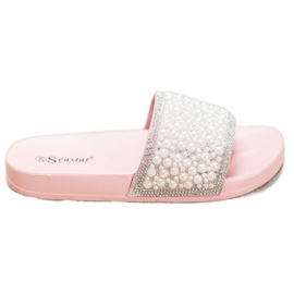 Seastar Pantofole Eleganti Con Perle rosa