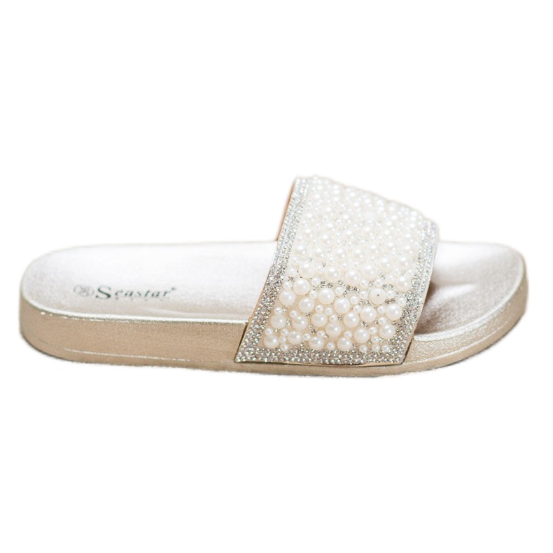 Seastar Pantofole Eleganti Con Perle d'oro