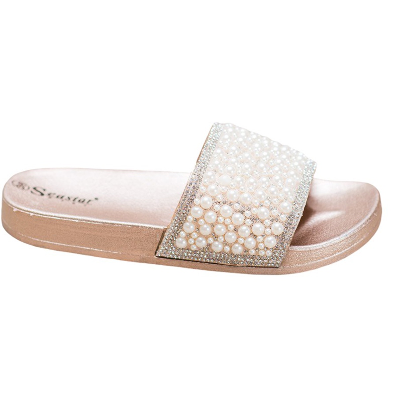 Seastar Pantofole Eleganti Con Perle d'oro