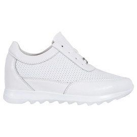 VINCEZA Sneakers in Pelle bianco