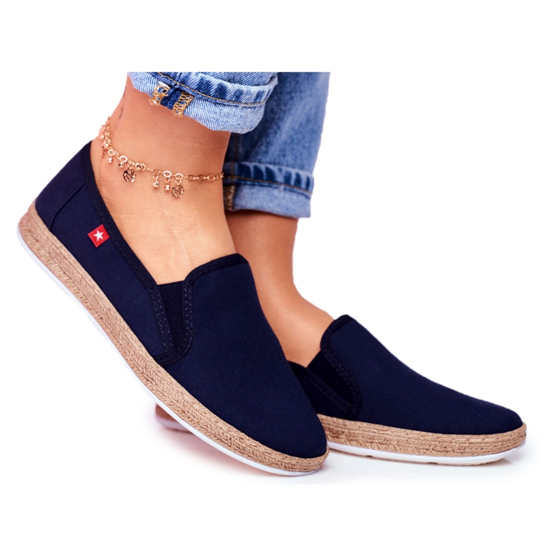 Espadrillas da donna Big Star Slip-on Navy Blue FF276036 blu navy