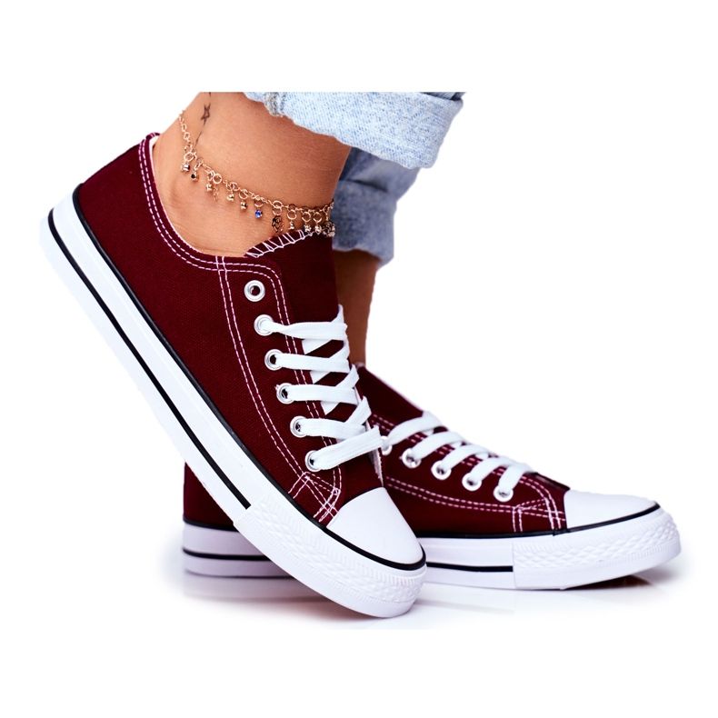 PS1 Sneakers Classiche da Donna Maroon Omertà rosso