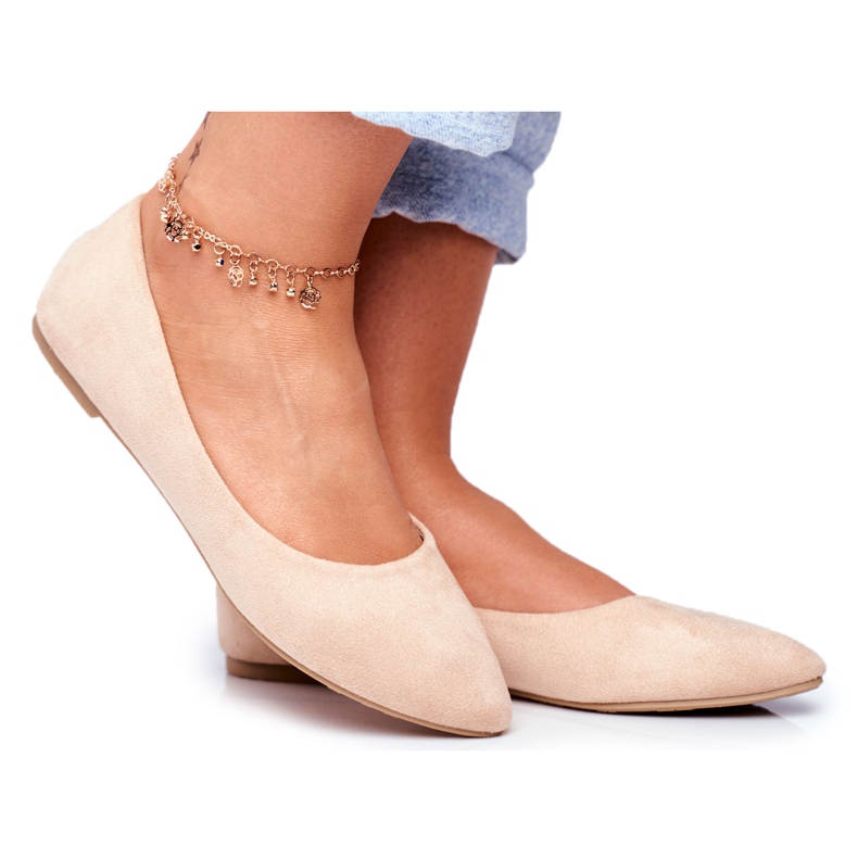 SEA Ballerine Donna Camoscio Beige Bueno