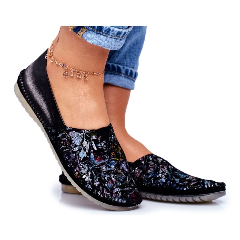 Ballerine da donna Maciejka Pelle Nero 01930-70 / 00-0 multicolore
