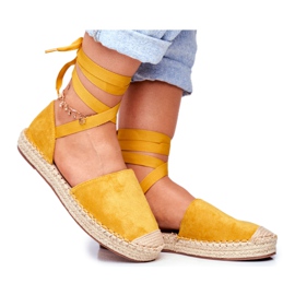 PS1 Espadrillas da donna annodate Bonjour Gialle giallo
