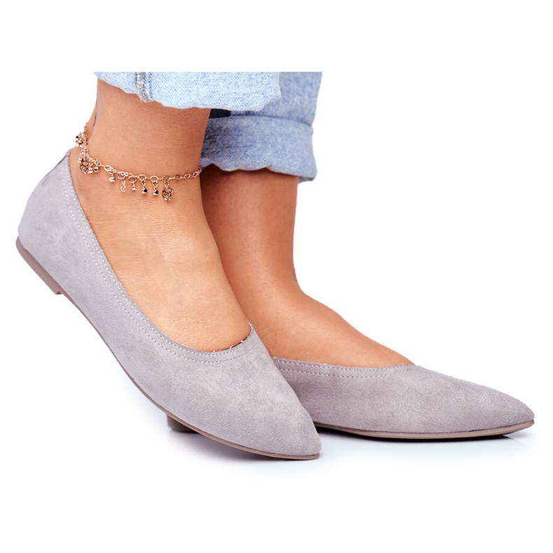 PS1 Ballerine Donna Eco-Suede Grigio Bellissima
