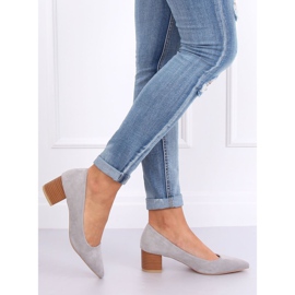 Scarpe con tacco in legno grigio CL75P Grigio