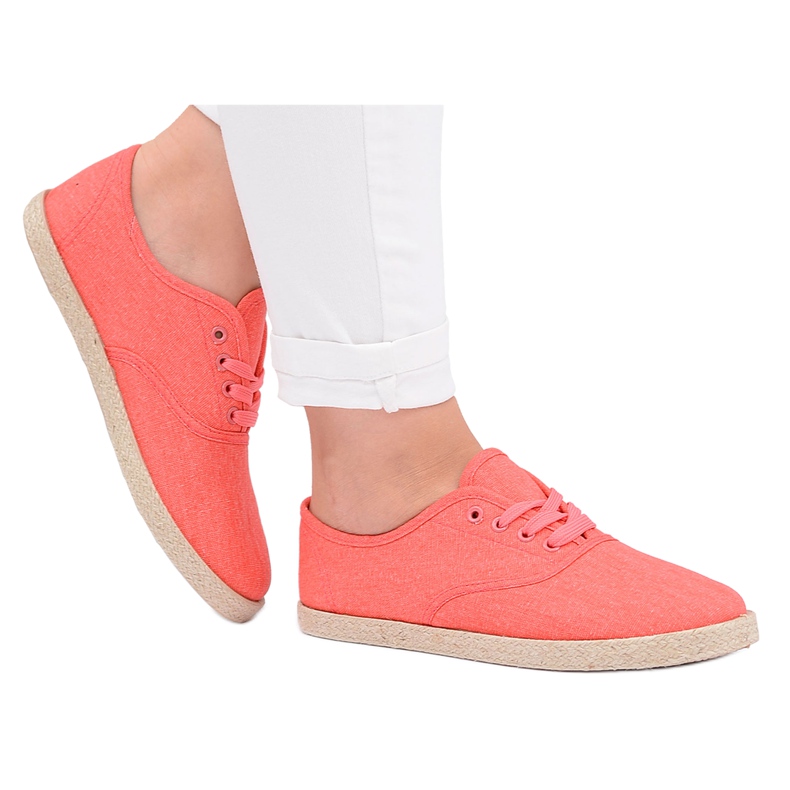 EVE Sneakers da donna color corallo Espadrillas leggere Rio Times rosa