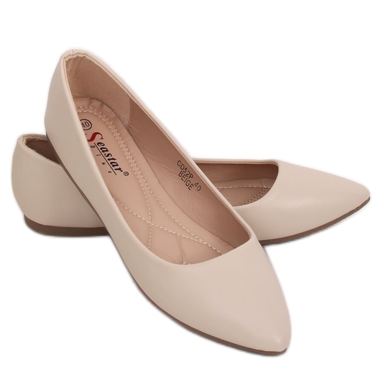 Ballerine mandorla beige punte CD52P Beige