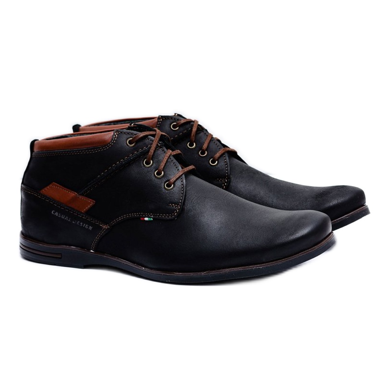 Gino Tuzzi Scarpe stringate in pelle da uomo nere Gertrudo nero