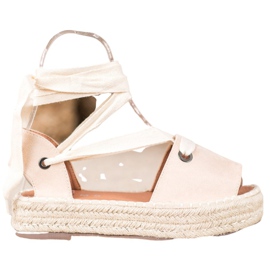 SHELOVET Espadrillas aperte marrone