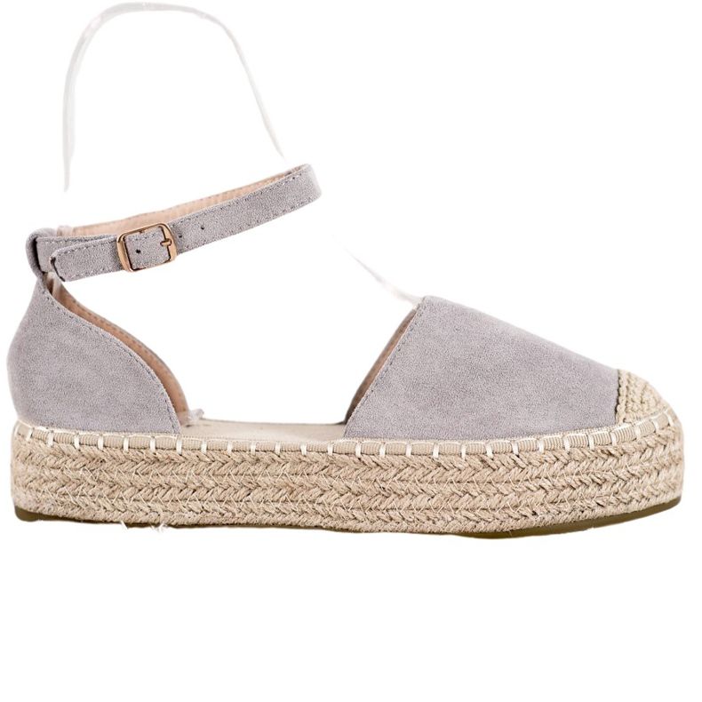 Seastar Espadrillas grigie sulla piattaforma grigio