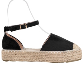 Seastar Espadrillas nere sulla piattaforma nero