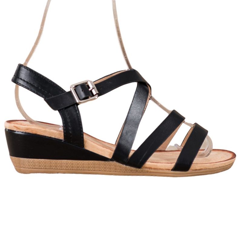 Mannika Scarpe casual con zeppa nero