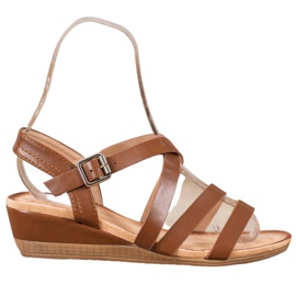 Mannika Scarpe casual con zeppa marrone