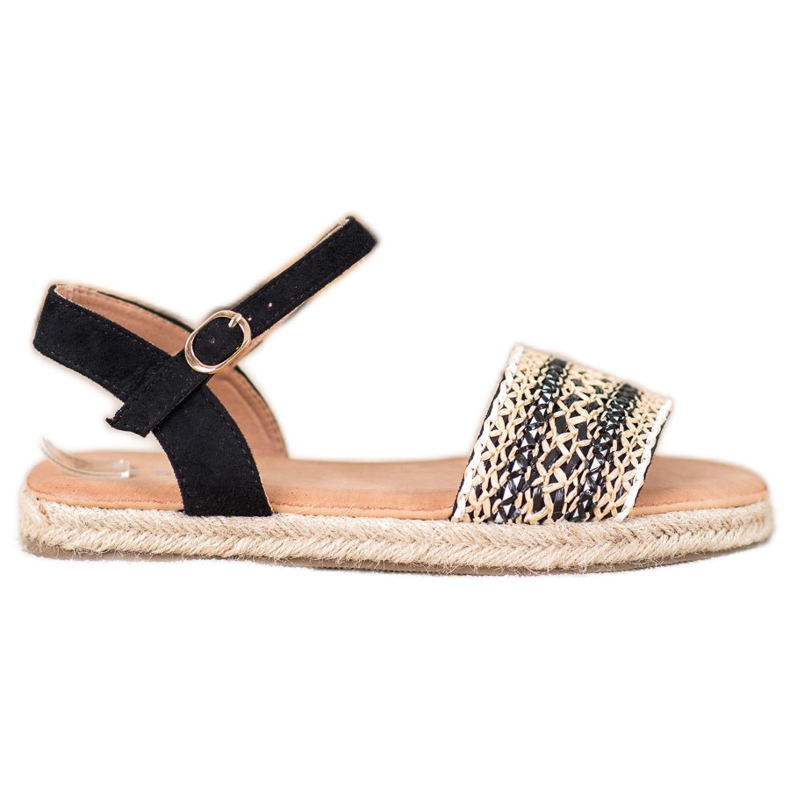 SHELOVET Sandali Intrecciati Leggeri beige nero