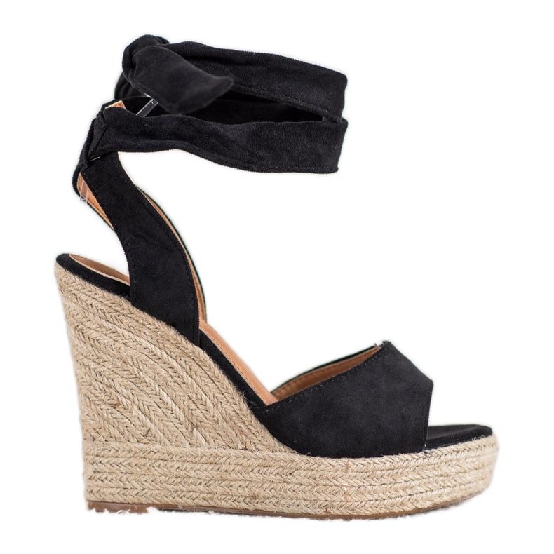 Seastar Sandali con espadrillas su tacchi alti nero
