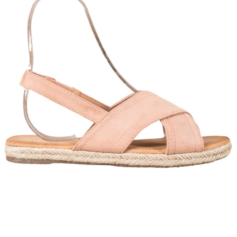 SHELOVET Sandali slip-on con elastico beige